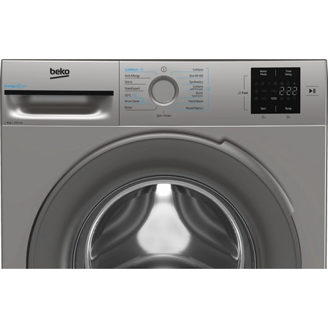 Beko 8kg 1400 Spin EnergySpin Washing Machine - Silver - Image 3
