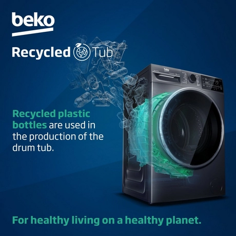 Beko 8kg 1400 Spin EnergySpin Washing Machine - Silver - Image 8