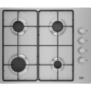 Beko 61cm Gas Hob - Stainless Steel