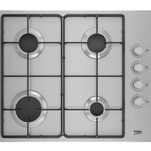 Beko 61cm Gas Hob - Stainless Steel