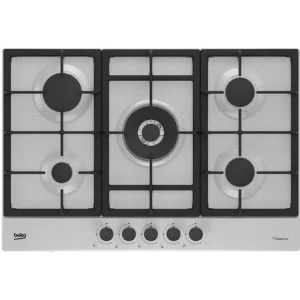 Beko 75cm Gas Hob - Stainless Steel