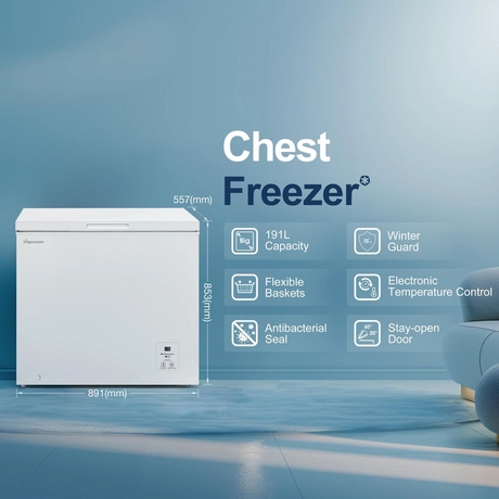 Fridgemaster 297 Litres Chest Freezer - White - Image 10