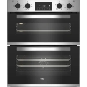 Beko 59.4cm Built under Electric Double Oven - Stainless Steel