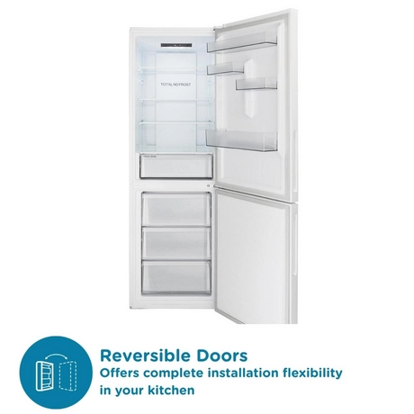 Sensis 59.5cm 60/40 Total NoFrost Fridge Freezer - White - Image 6