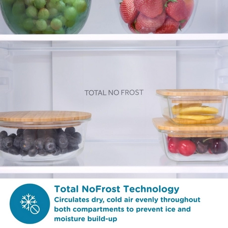 Sensis 59.5cm 60/40 Total NoFrost Fridge Freezer - White - Image 5