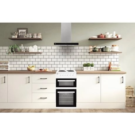 Beko 50cm Electric Double Oven with Grill Cooker - White - Image 2