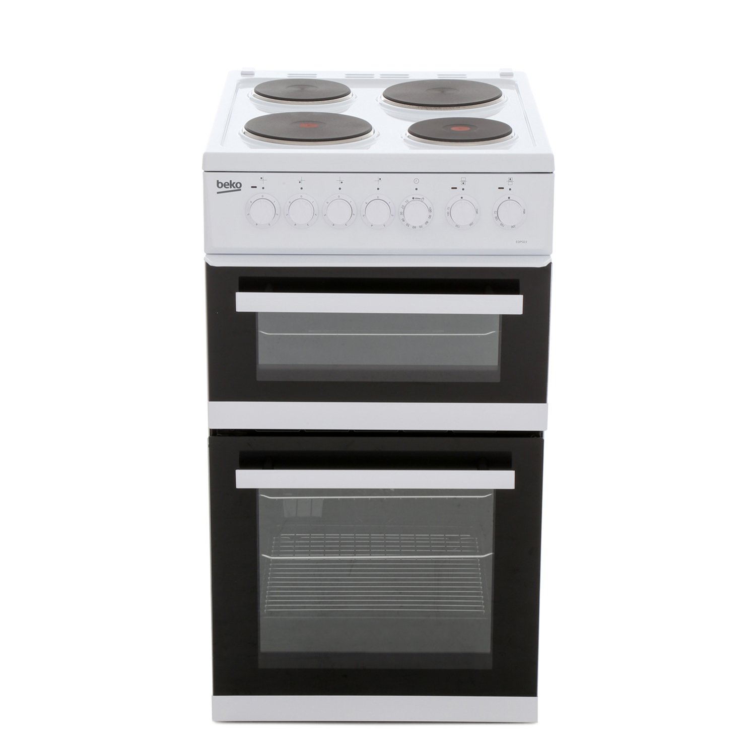 Beko 50cm Electric Double Oven with Grill Cooker - White
