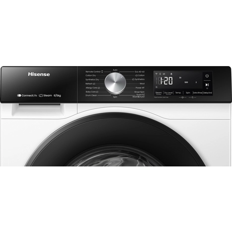 Hisense WiFi-enabled 8kg/5kg 1400 Spin Washer Dryer - White - Image 5